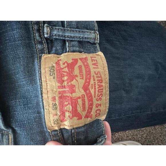 Levi's 505 Men's Blue Denim Jeans W36 L32 - Picture 3 of 5